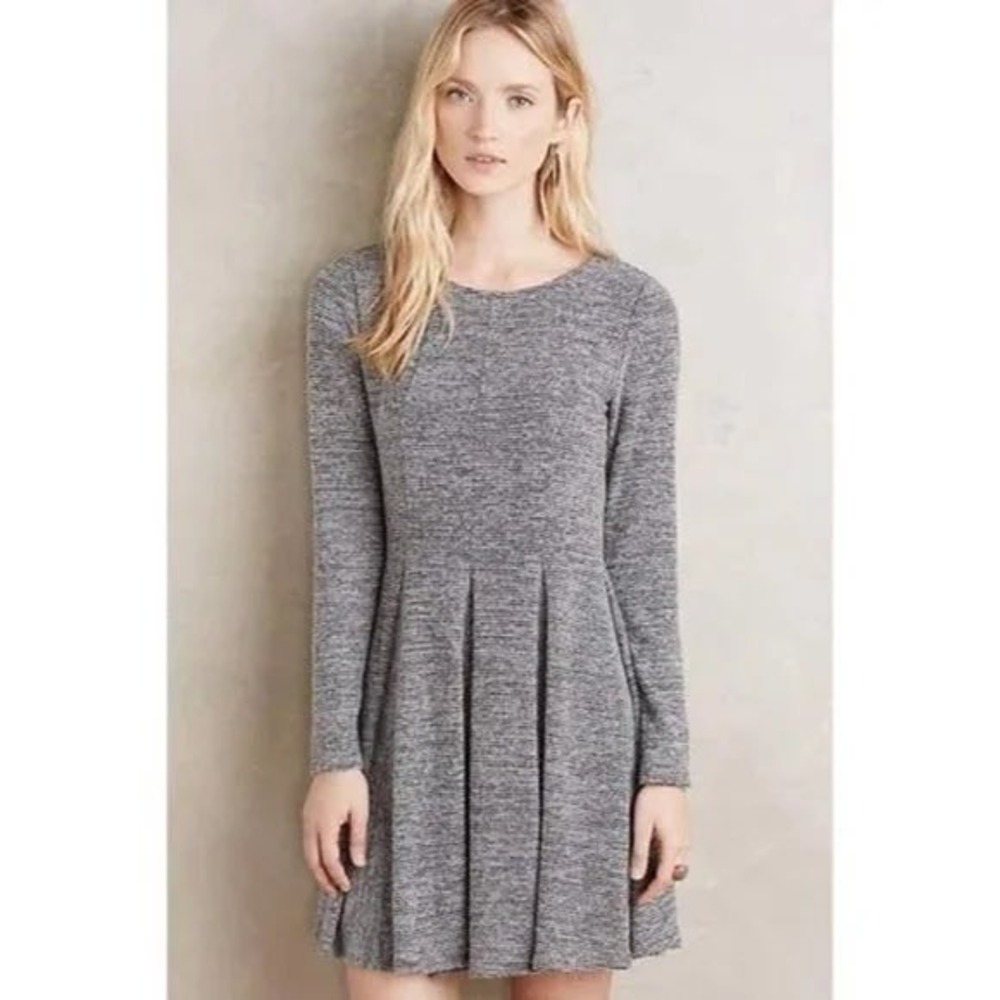 (Anthropologie) Dolan Left Coast Collection Black & White Pleated Dress – Medium